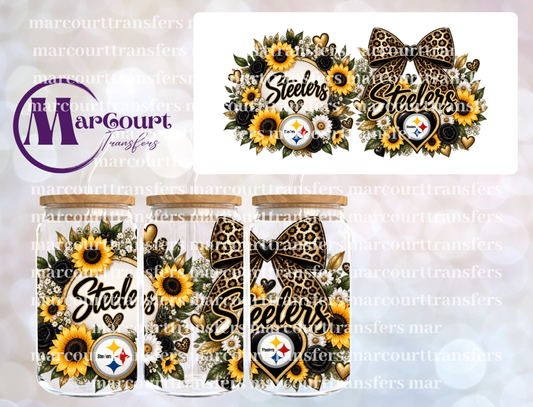STEELERS SUNFLOWERS-16 0Z-UV DTF CUP WRAP
