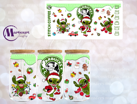 STITCH COFFEE CHRISTMAS-16 0Z-UV DTF CUP WRAP