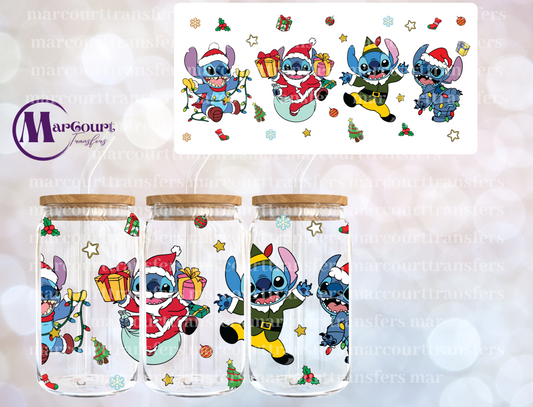 STITCH COFFEE CHRISTMAS-16 0Z-UV DTF CUP WRAP