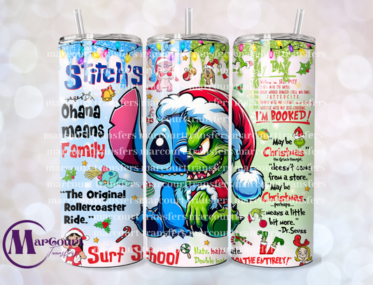 STITCH GRINCH CHRISTMAS-20 OZ-UV DTF CUP WRAP