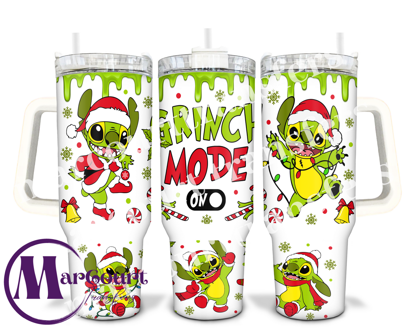 STITCH GRINCH MODE ON-40 0Z-UV DTF CUP WRAP