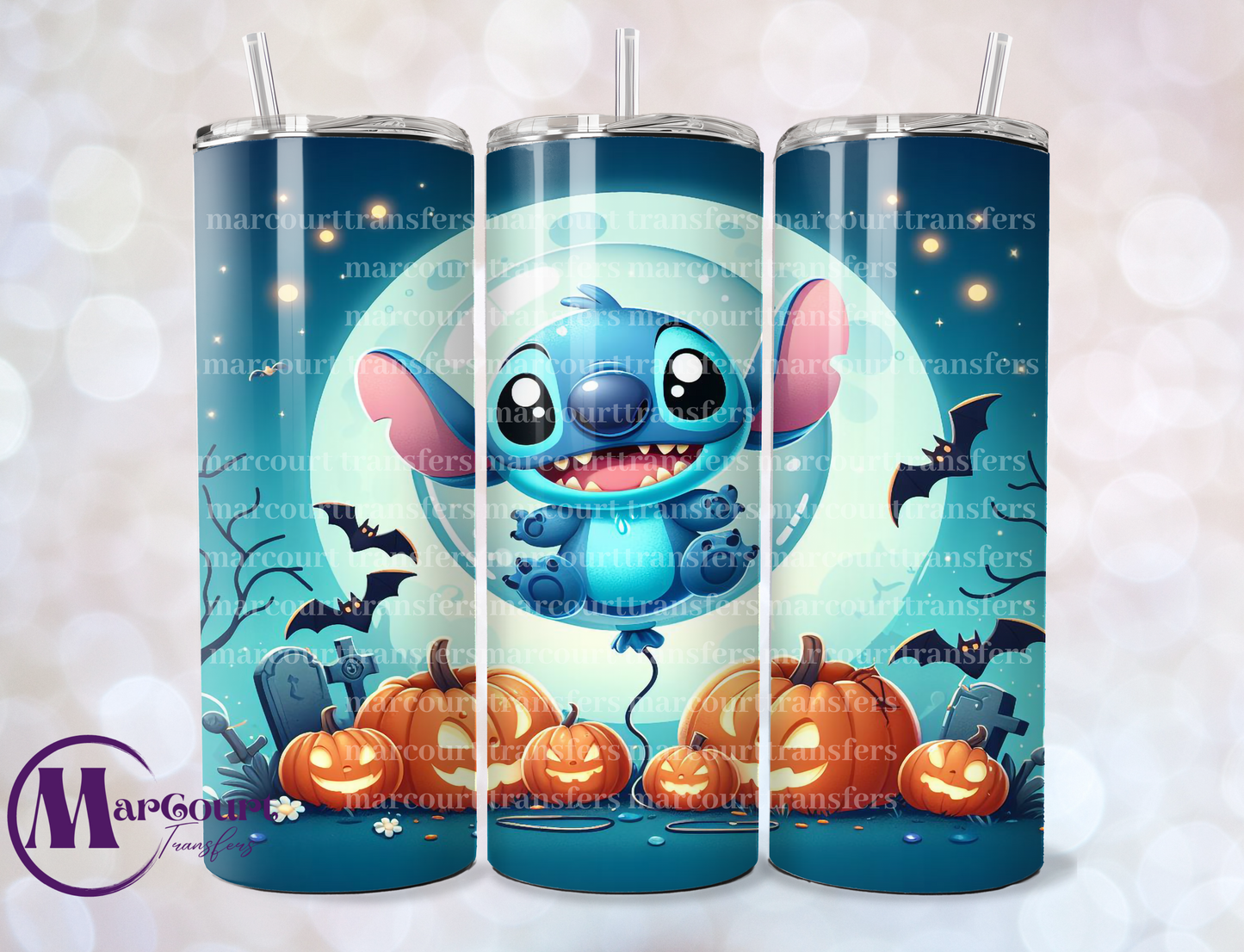 STITCH HALLOWEEN-SKINNY TUMBLER TRANSFER