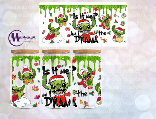 STITCH IS IT ME AM I THE DRAMA-16 0Z-UV DTF CUP WRAP