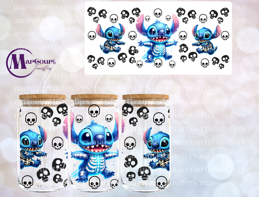 STITCH SKELLY-16 0Z-UV DTF CUP WRAP