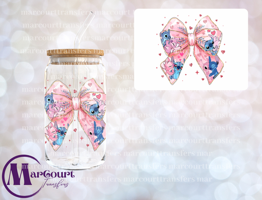 STITCH AND ANGEL VALENTINE BOW-DECAL-UV DTF CUP WRAP