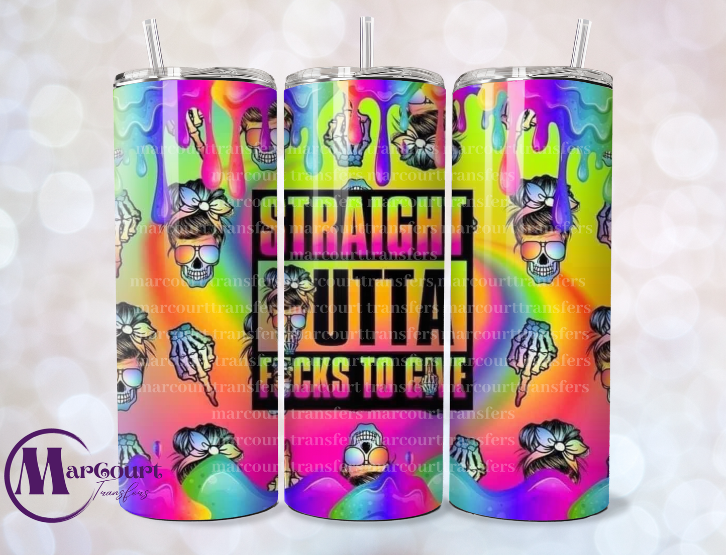 STRAIGHT OUTTA F'S TO GIVE-SKINNY TUMBLER TRANSFER