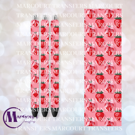 STRAWBERRIES AND BOWS PEN-UV PEN WRAP