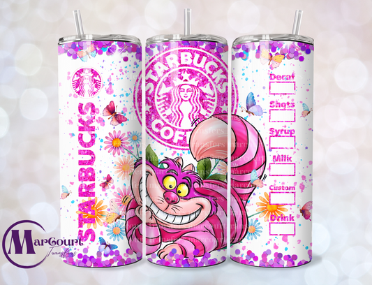 STARBUCKS CHESHIRE CAT-SKINNY TUMBLER TRANSFER