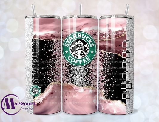 STARBUCKS GLITTER FLOW-SKINNY TUMBLER TRANSFER