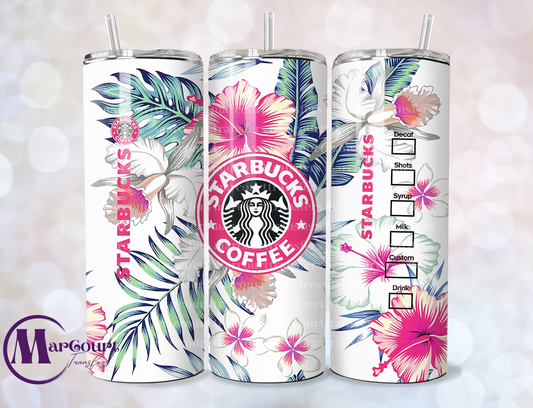 STARBUCKS TROPICAL-SKINNY TUMBLER TRANSFER