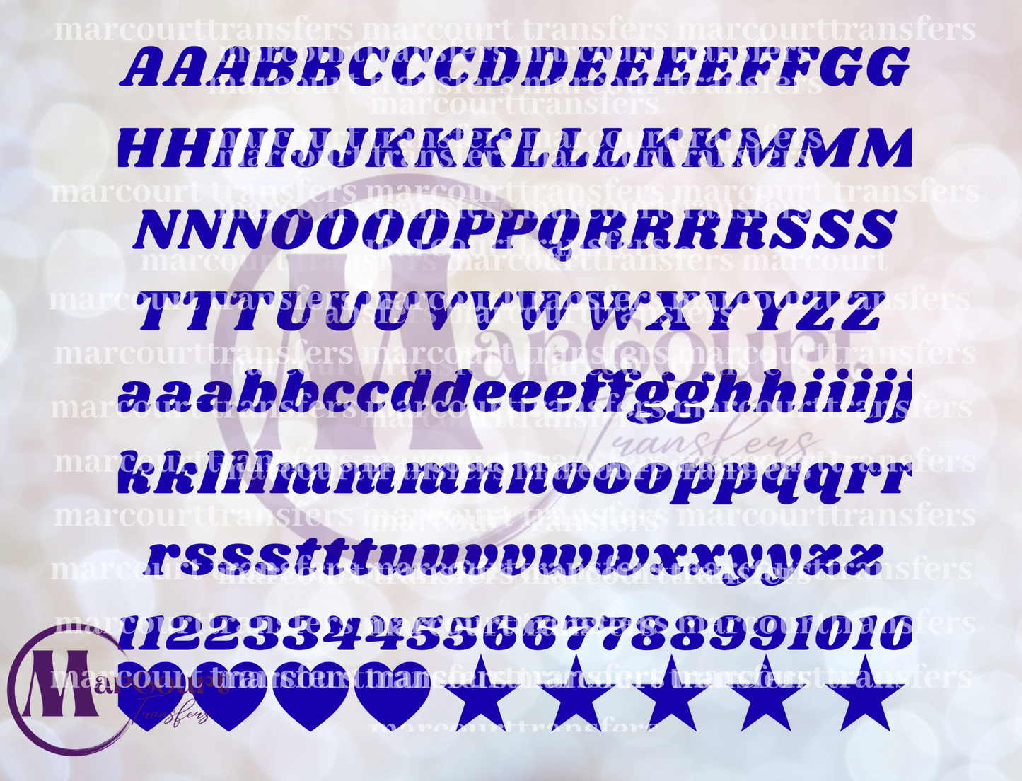 STRIKHAND ALPHABET AND NUMBERS ELEMENTS BLUE-ELEMENTS