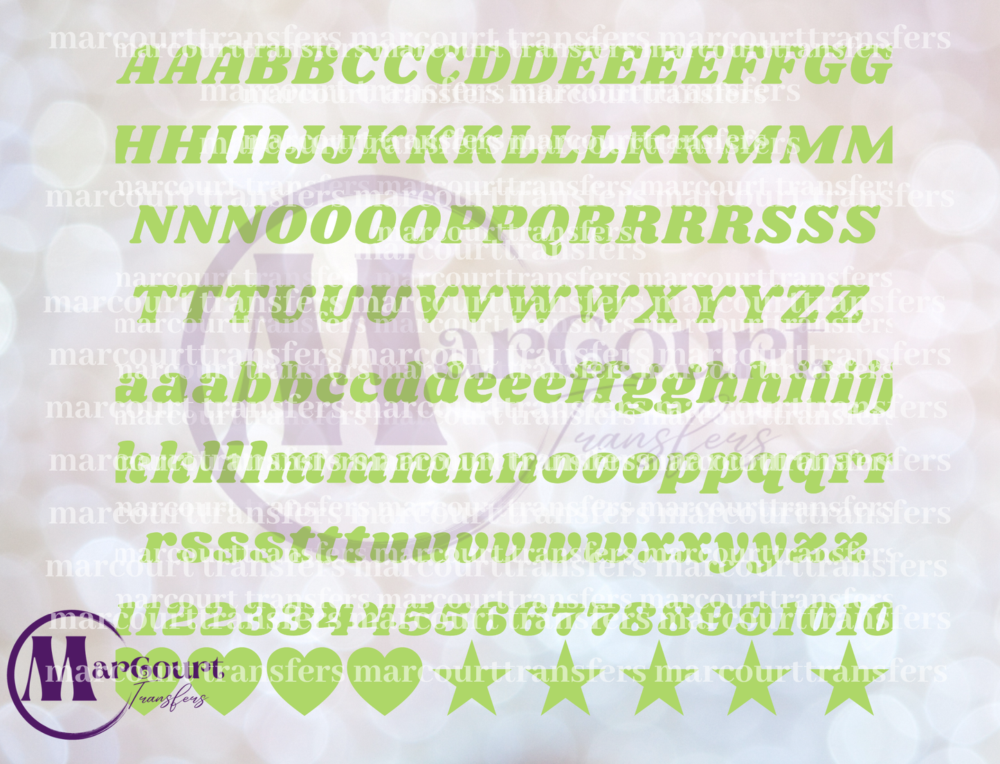 STRIKHAND ALPHABET AND NUMBERS ELEMENTS GREEN-ELEMENTS