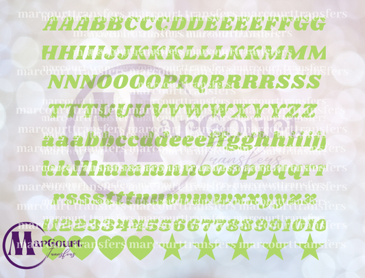STRIKHAND ALPHABET AND NUMBERS ELEMENTS GREEN-ELEMENTS