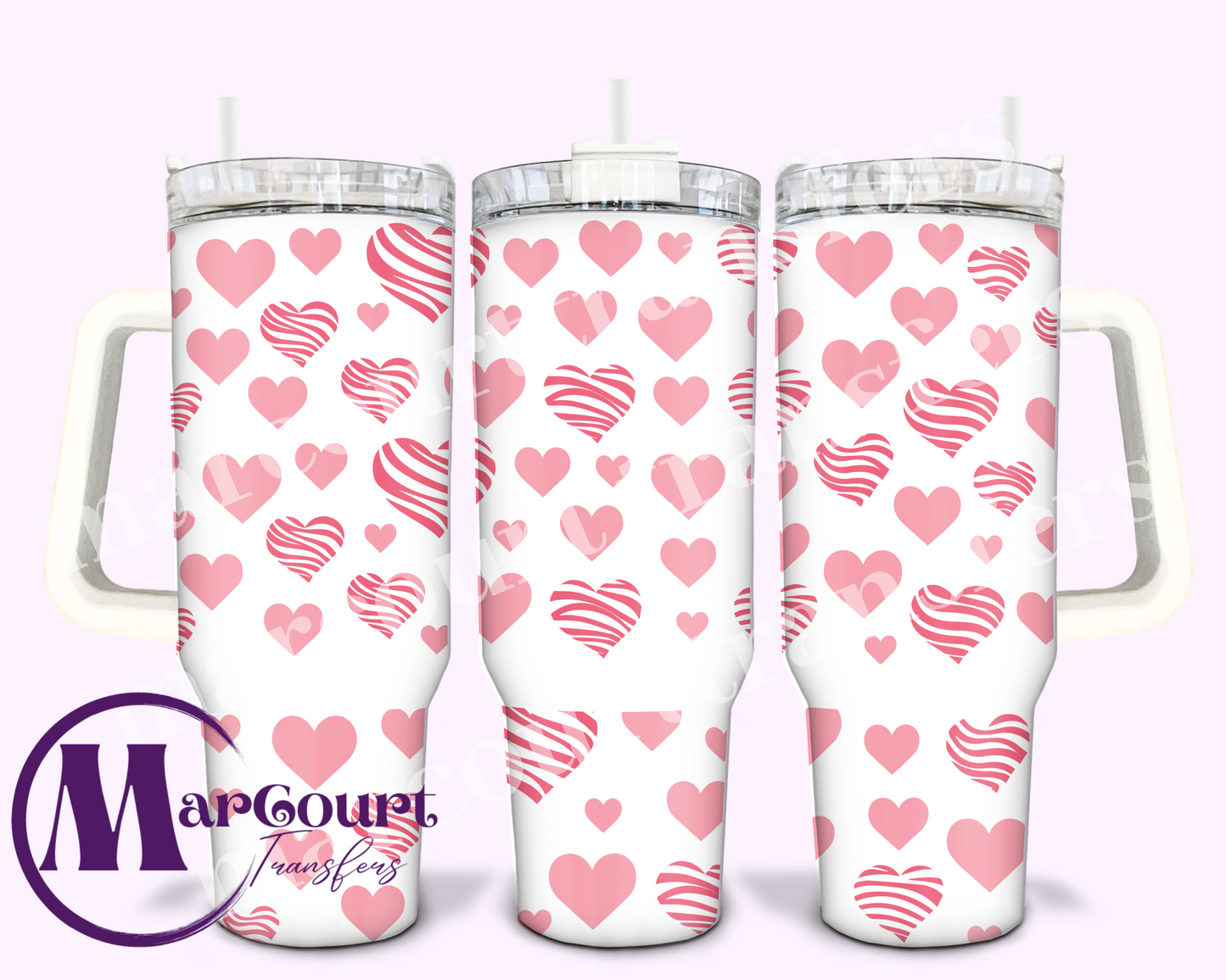 STRIPED HEARTS VALENTINE-40 0Z-UV DTF CUP WRAP