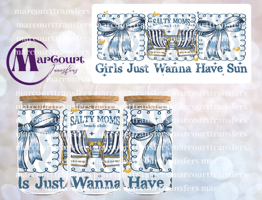 SUMMER GIRL JUST WANNA HAVE SUN-16 0Z-UV DTF CUP WRAP