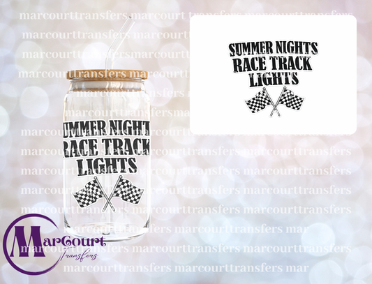SUMMER NIGHTS RACE TRACK LIGHTS-UV DTF CUP WRAP