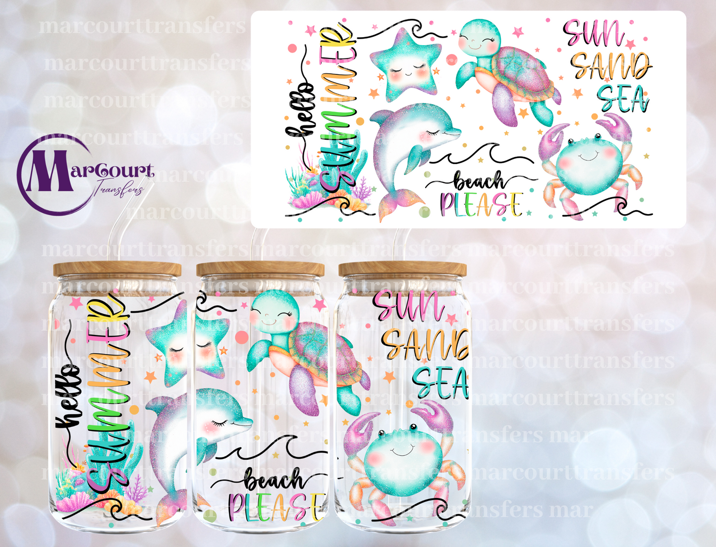 SUMMER PLEASE-16 0Z-UV DTF CUP WRAP