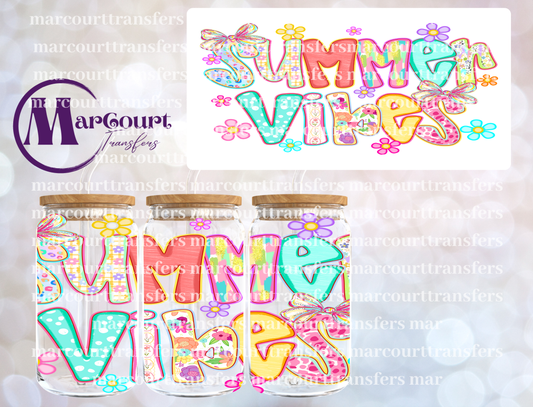SUMMER VIBES-16 0Z-UV DTF CUP WRAP