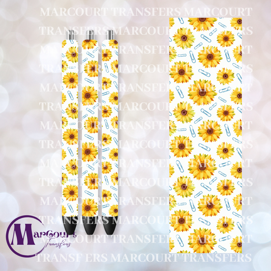 SUNFLOWERS AND PAPERCLIPS TEACHER PEN-UV PEN WRAP
