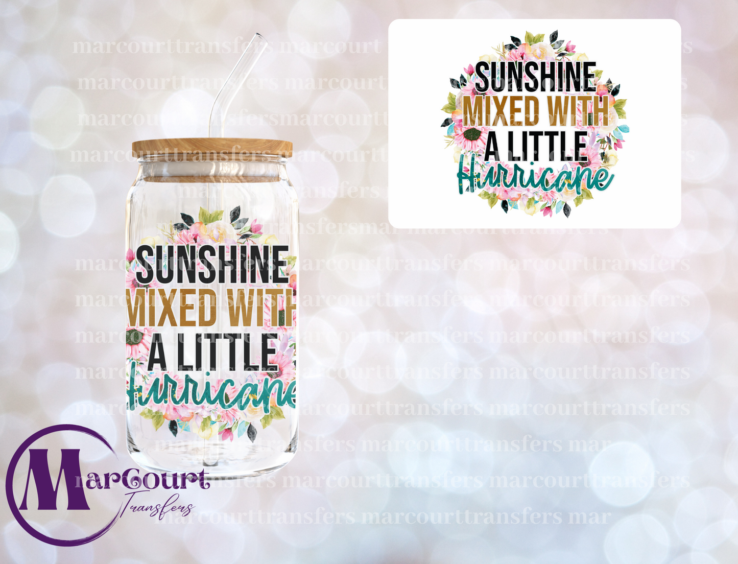 SUNSHINE MIXED WITH A LITTLE HURRICANE-DECAL-UV DTF CUP WRAP