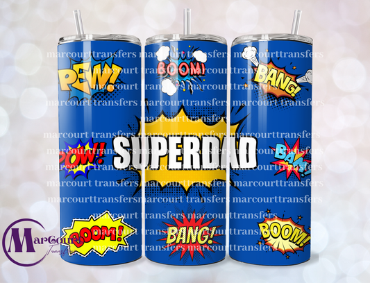 SUPER DAD-SKINNY TUMBLER TRANSFER (SUBLIMATION)