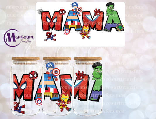 SUPER HERO MAMA 2-16 0Z-UV DTF CUP WRAP