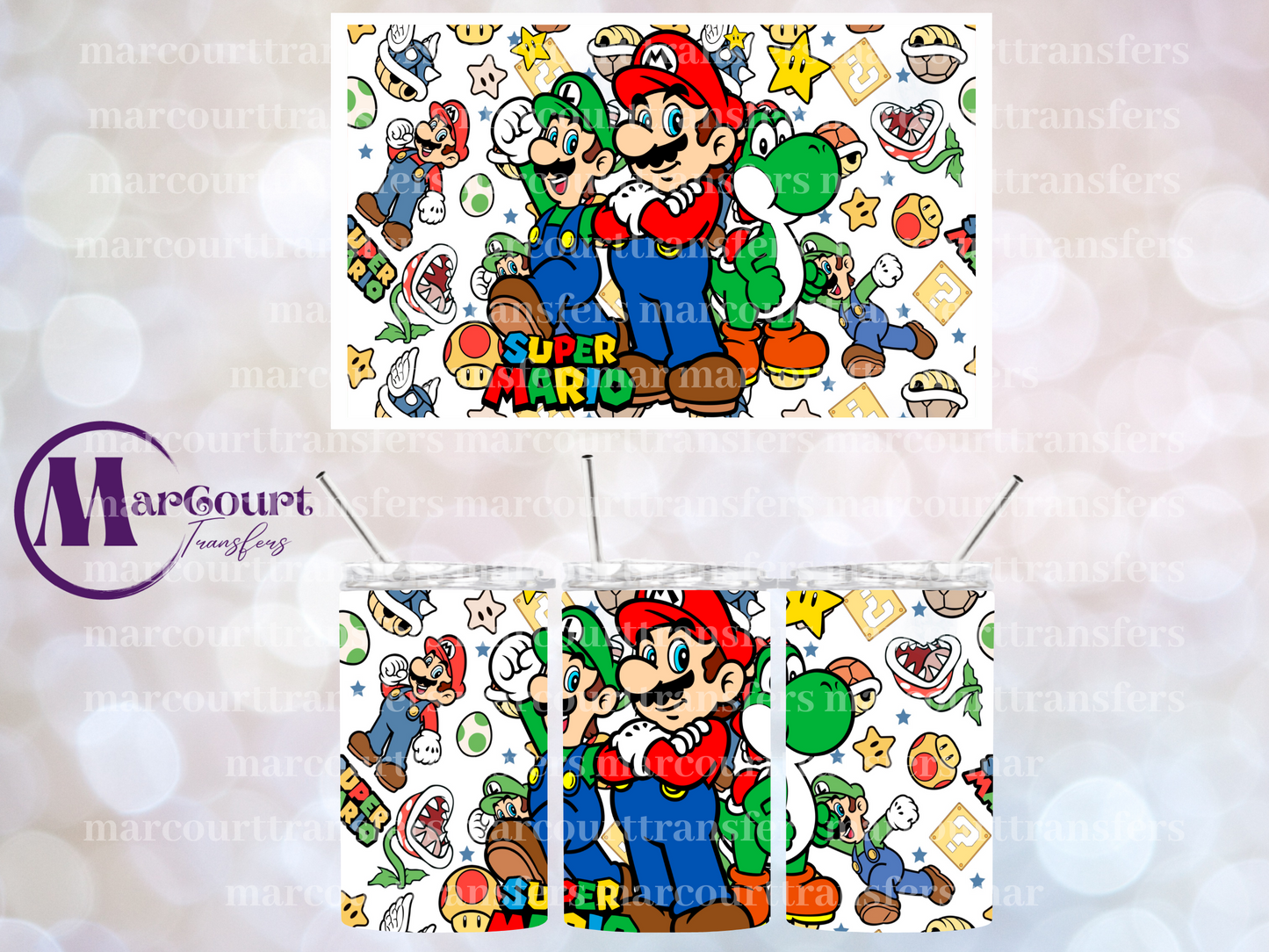 SUPER MARIO-12 OZ TUMBLER SUBLIMATION