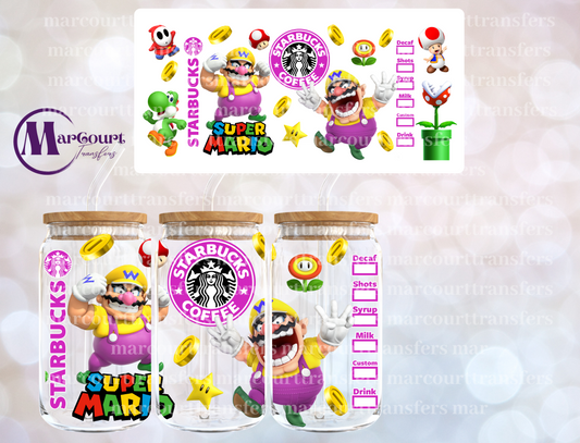 SUPER MARIO 3-16 0Z-UV DTF CUP WRAP