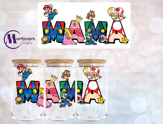 SUPER MARIO MAMA-16 0Z-UV DTF CUP WRAP