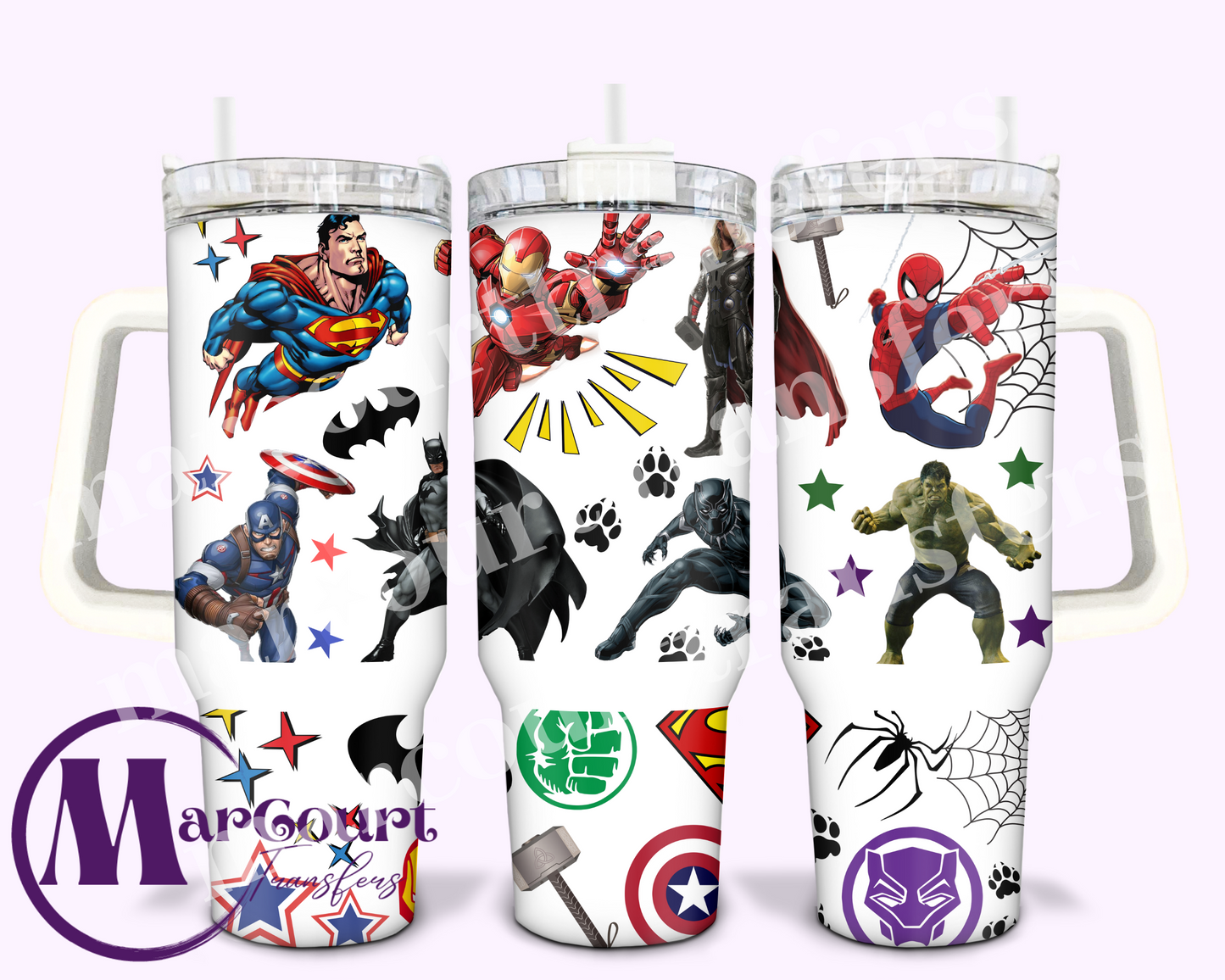 SUPER HERO-40 0Z-UV DTF CUP WRAP