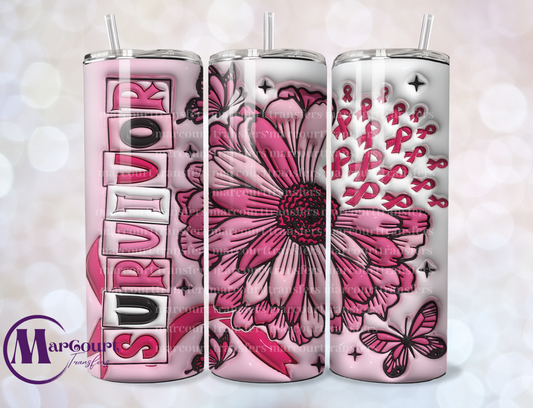 SURVIVOR (CANCER)-SKINNY TUMBLER TRANSFER