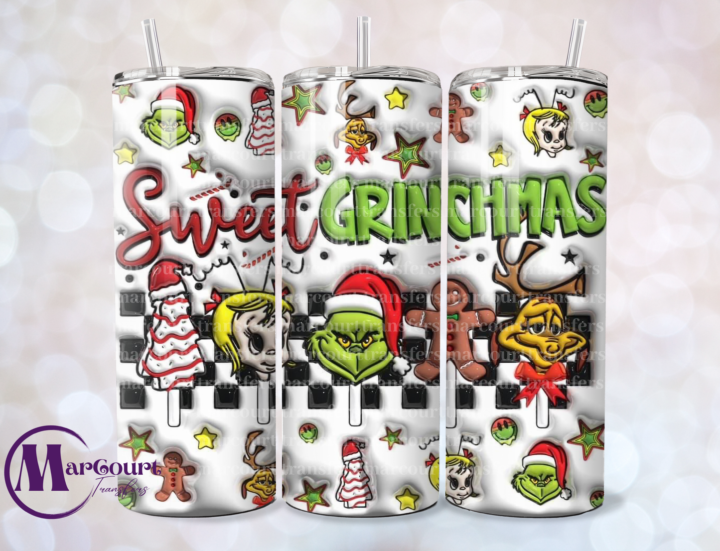 SWEET GRINCHMAS-SKINNY TUMBLER TRANSFER