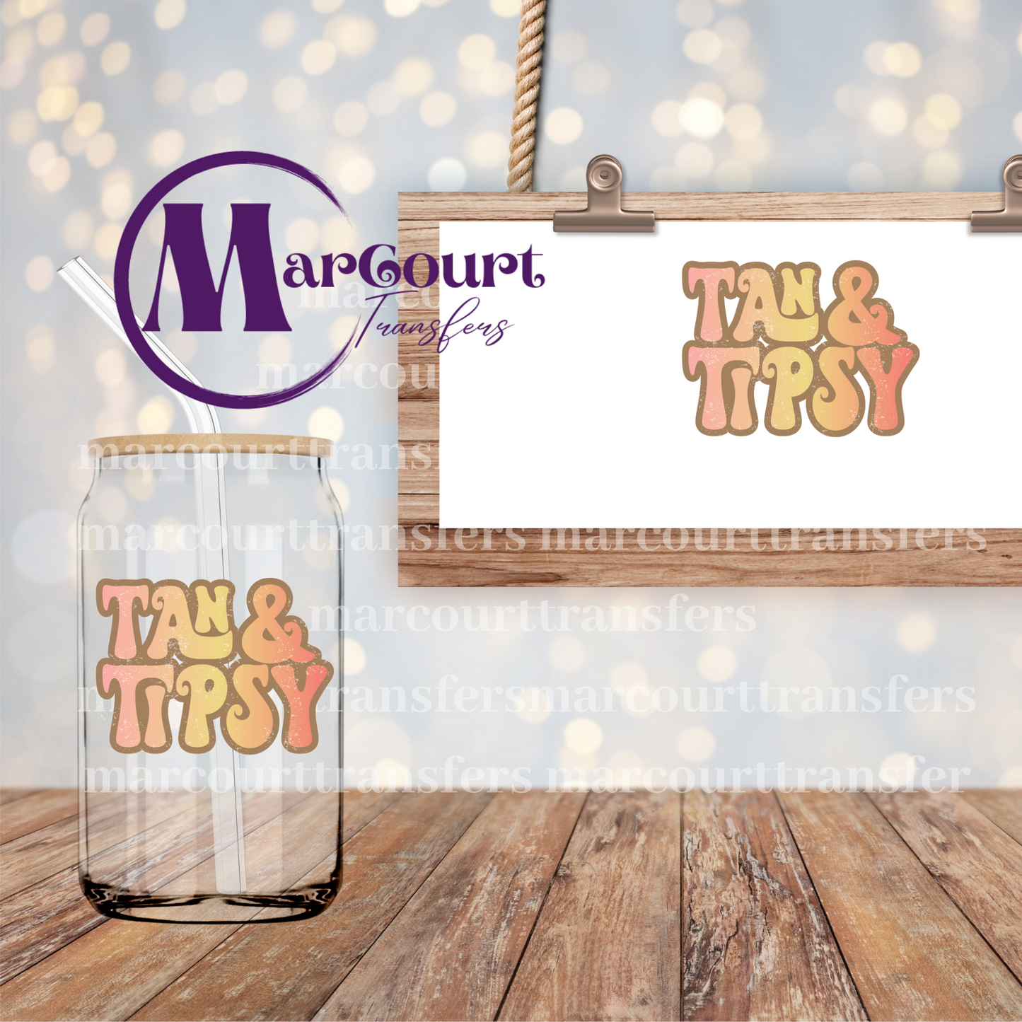 TAN N TIPSEY DECAL-UV DTF CUP WRAP