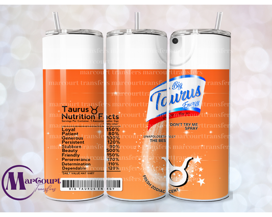 TAURUS SPRAY-SKINNY TUMBLER TRANSFER