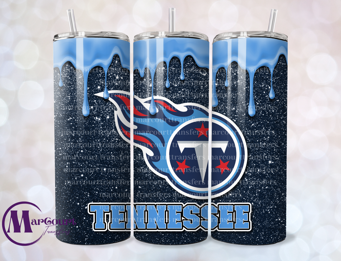 TENNESSEE TITANS DRIP-20-SKINNY SUBLIMATION TUMBLER TRANSFERS