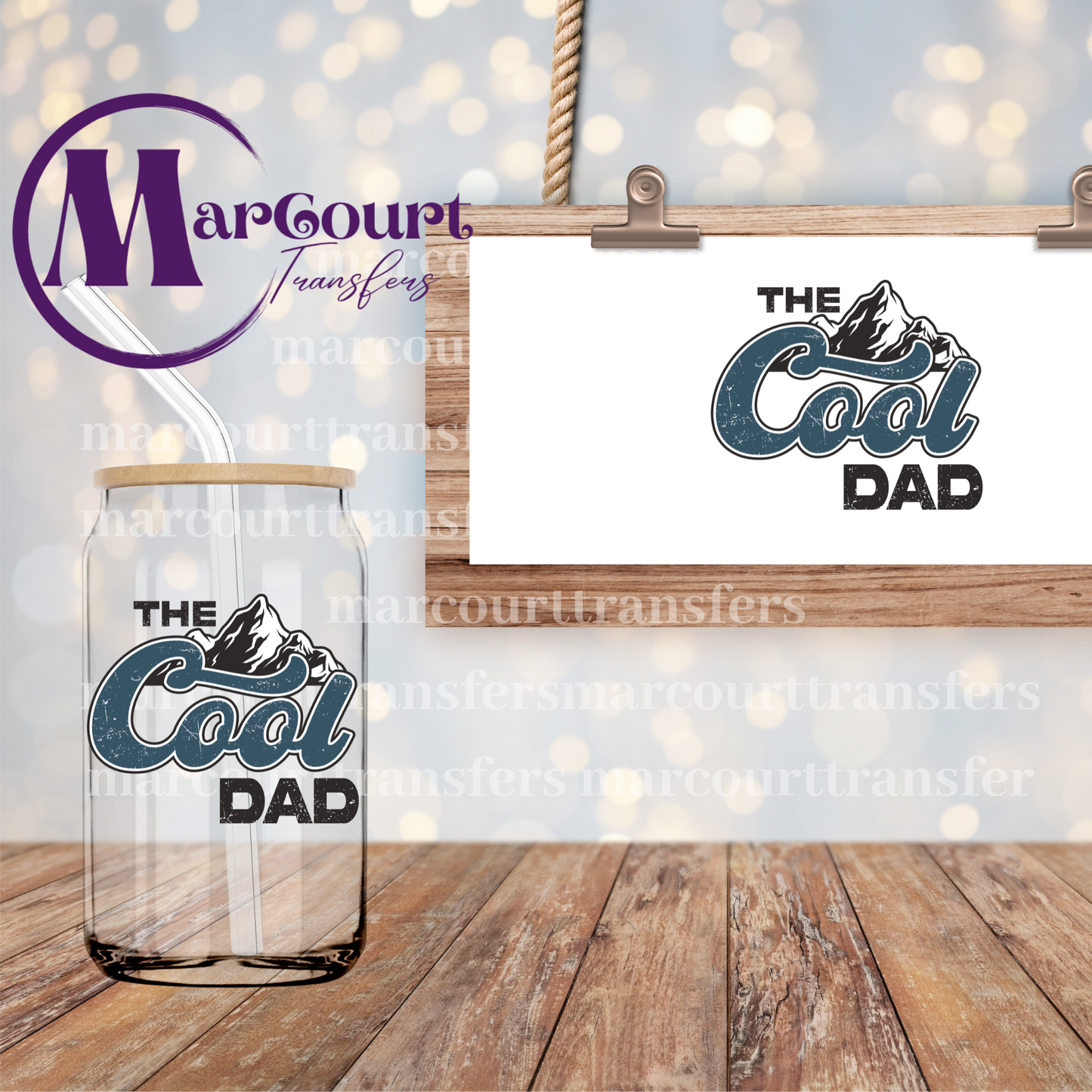 THE COOL DAD- DECAL-UV DTF CUP WRAP