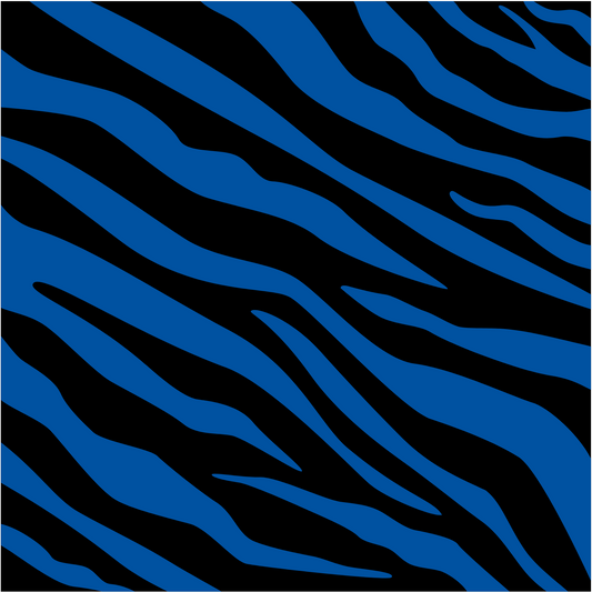 TIGER-BLUE AND BLACK -VINYL PATTERN 12 X 12