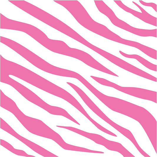 TIGER-PINK AND WHITE -VINYL PATTERN 12 X 12