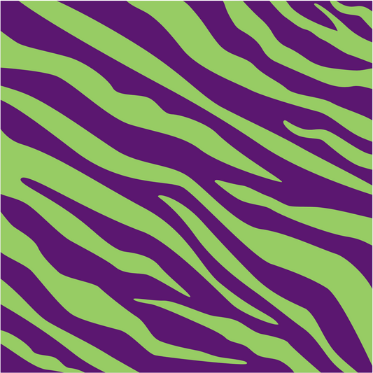 TIGER-PURPLE AND GREEN -VINYL PATTERN 12 X 12