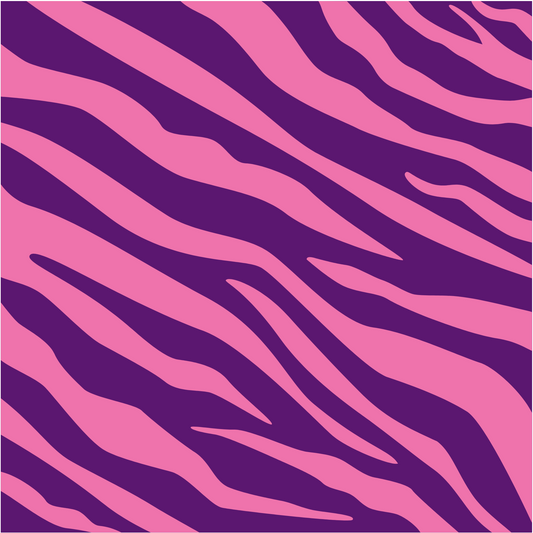 TIGER-PURPLE AND PINK -VINYL PATTERN 12 X 12