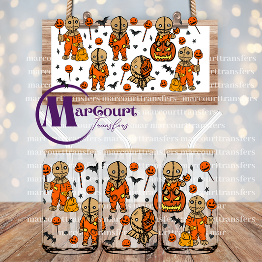 TRICK OR TREAT CARTOON GUY-16 0Z-UV DTF CUP WRAP