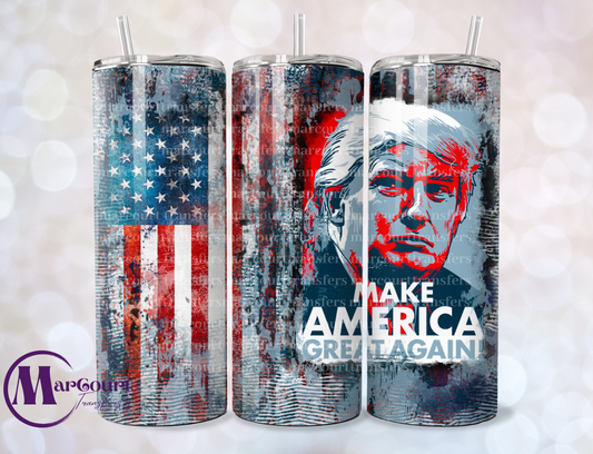 TRUMP MAKE AMERICA GREAT AGAIN-SKINNY TUMBLER TRANSFER