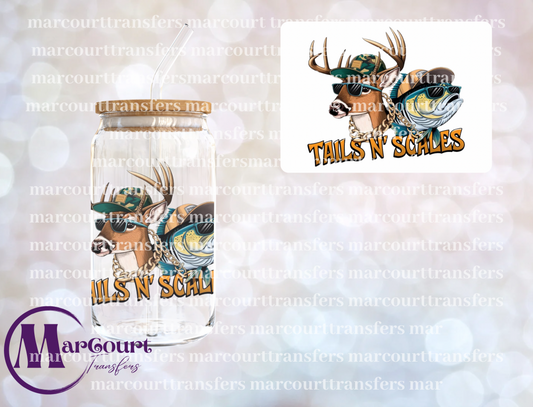 TAILS N SCALES-DECAL-UV DTF CUP WRAP