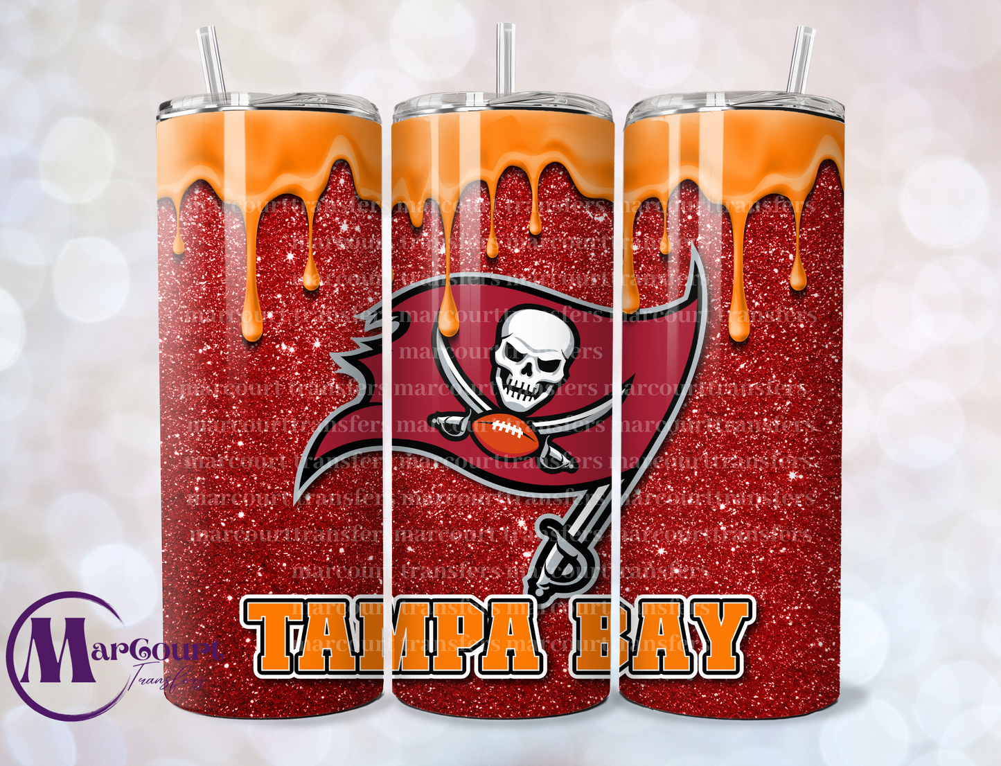 TAMPA BAY BUCCANEERS DRIP-20-SKINNY UV DTF TRANSFER