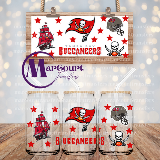 TAMPA BAY BUCCANEERS-16 0Z-UV DTF CUP WRAP