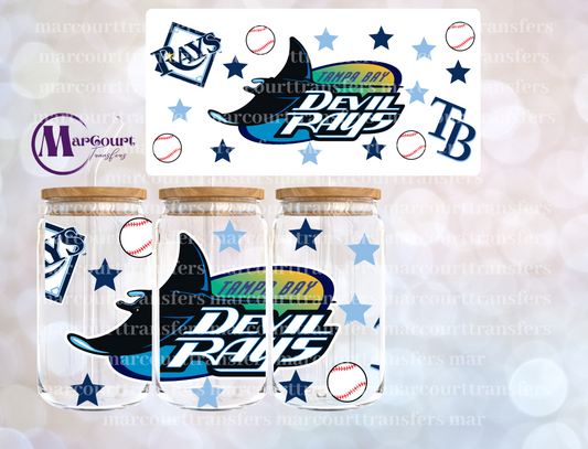 TAMPA BAY RAYS-16 0Z-UV DTF CUP WRAP