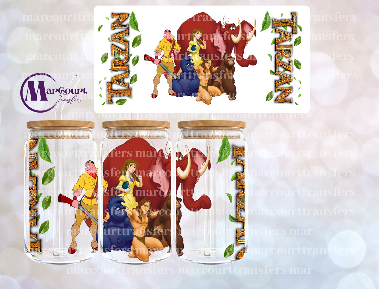 TARZAN-16 0Z-UV DTF CUP WRAP