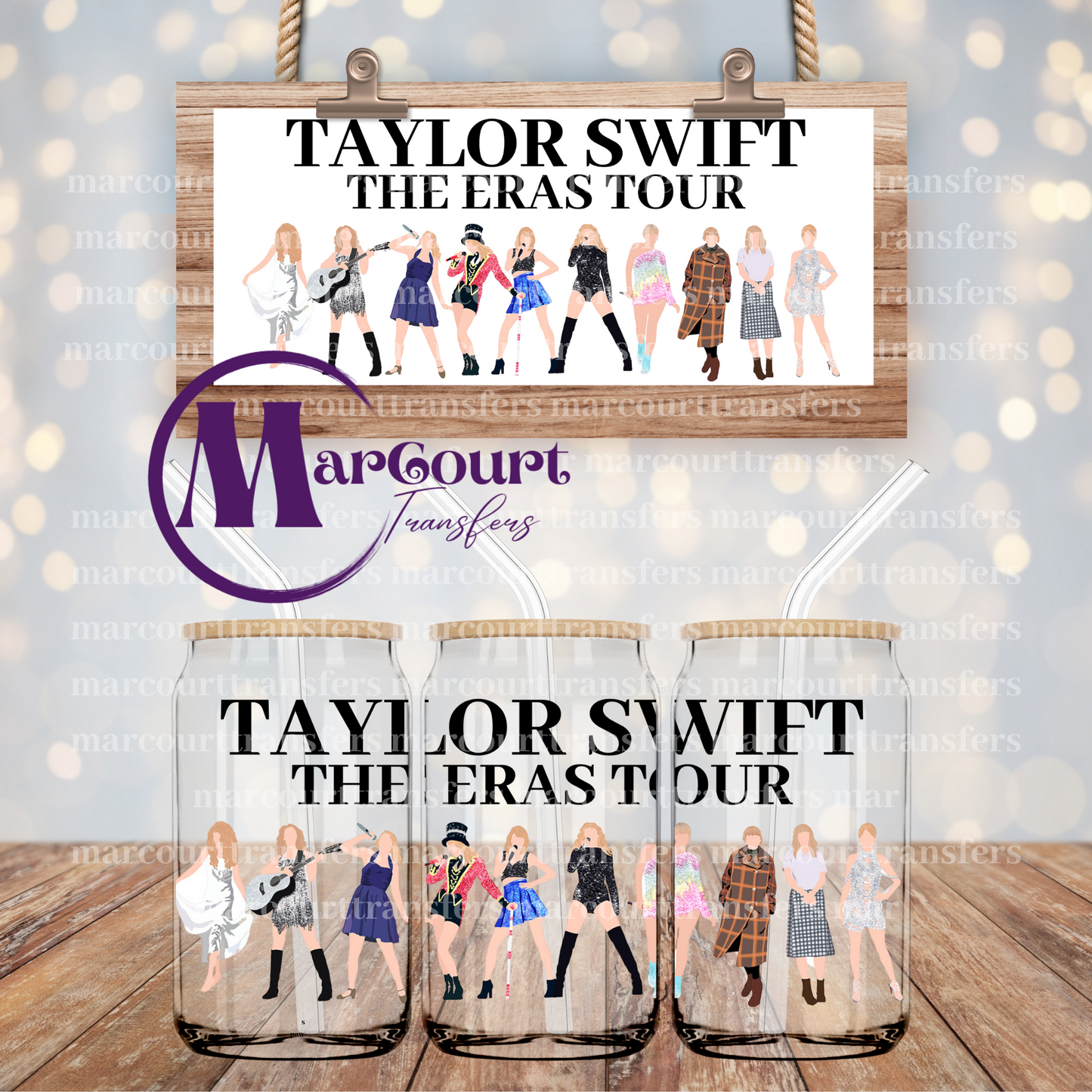 TAYLOR SWIFT ERAS TOUR-16 0Z-UV DTF CUP WRAP