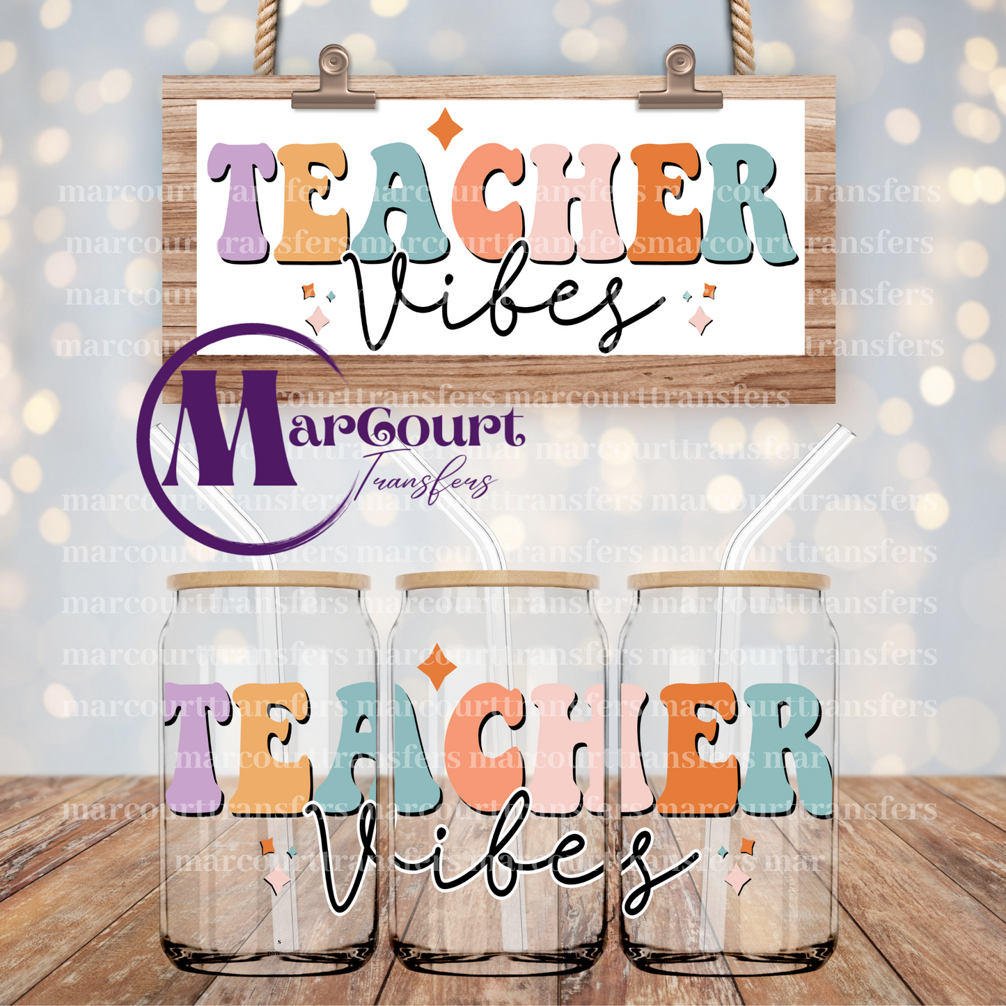 TEACHER VIBES-16 0Z-UV DTF CUP WRAP