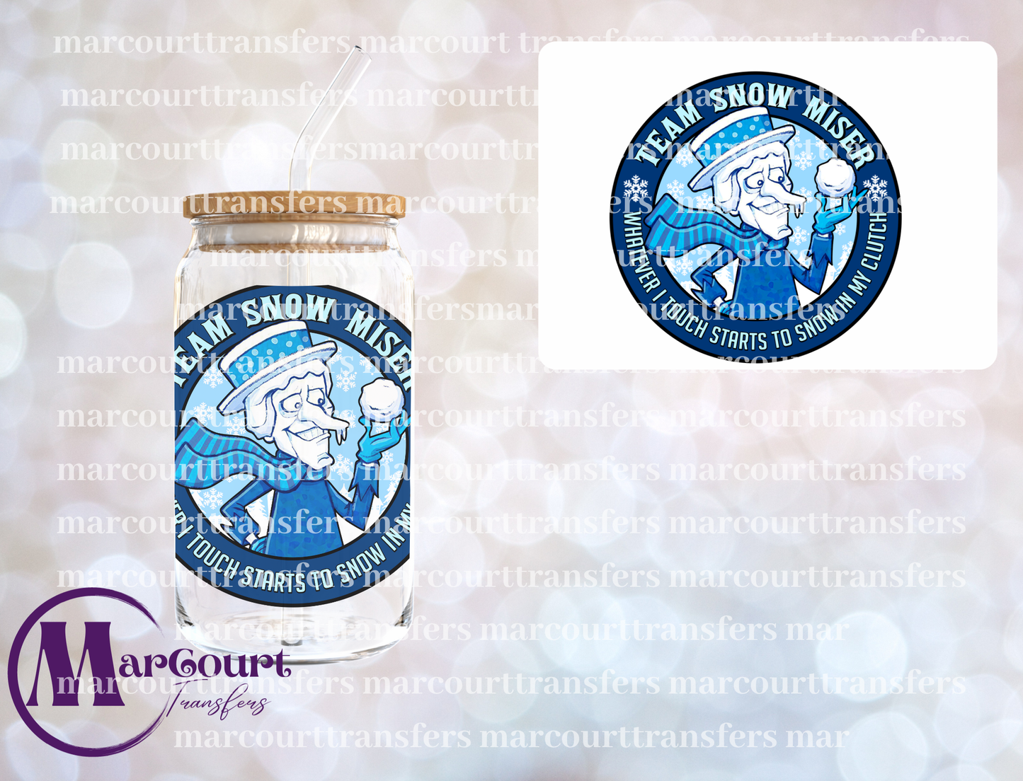 TEAM SNOW MISER-DECAL-UV DTF CUP WRAP